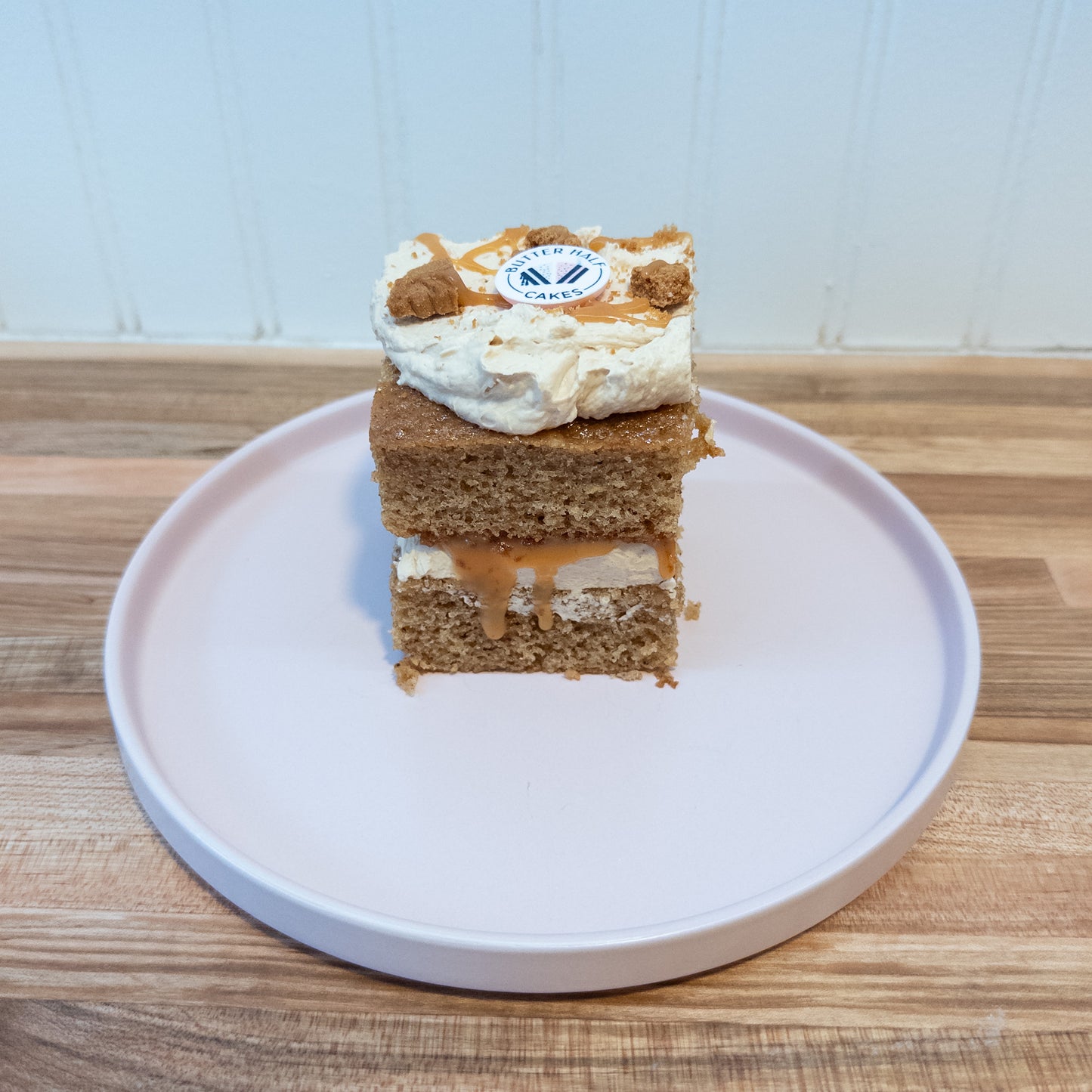 Cake Slab - Brown Sugar Spice cake, Biscoff Buttercream, Salted caramel, Biscoff Crumbs