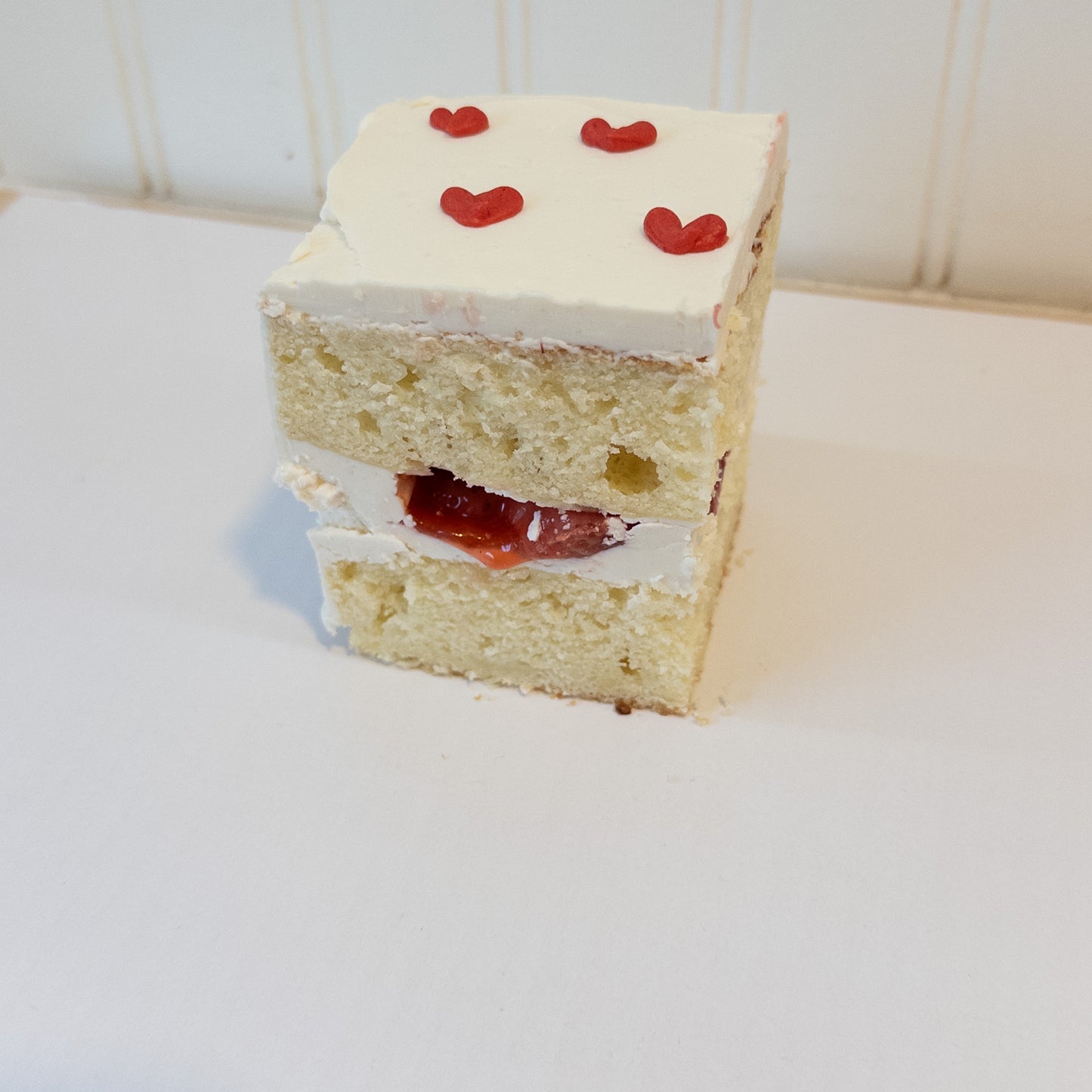 Cake Slab - Vanilla sponge, strawberry compote, vanilla buttercream